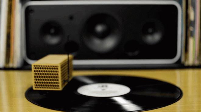 The clever, absurd RokBlok rides your vinyl’s grooves like a hipster race car