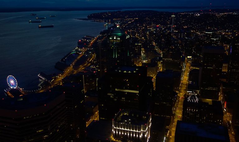 Aerial photo of city