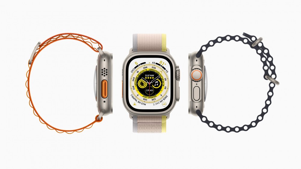 The Apple Watch Ultra with different band options