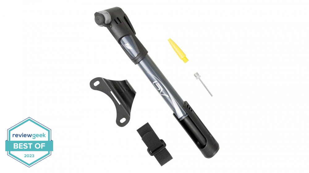 BV GP-99 Mini Portable Bike Pump and Tire Inflator on a white background