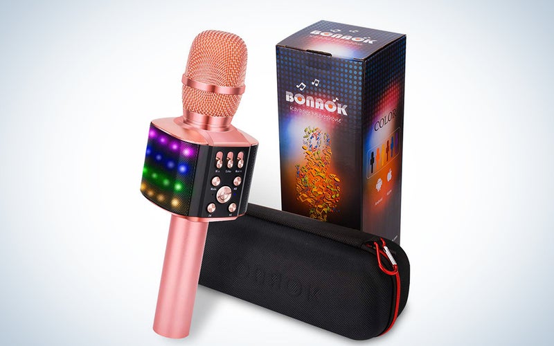 BONAOK Wireless Bluetooth Karaoke Microphone